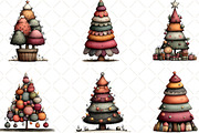 Christmas Tree Clipart, an Illustration by Black Bird Studio (Thumbnail 3 of 6)