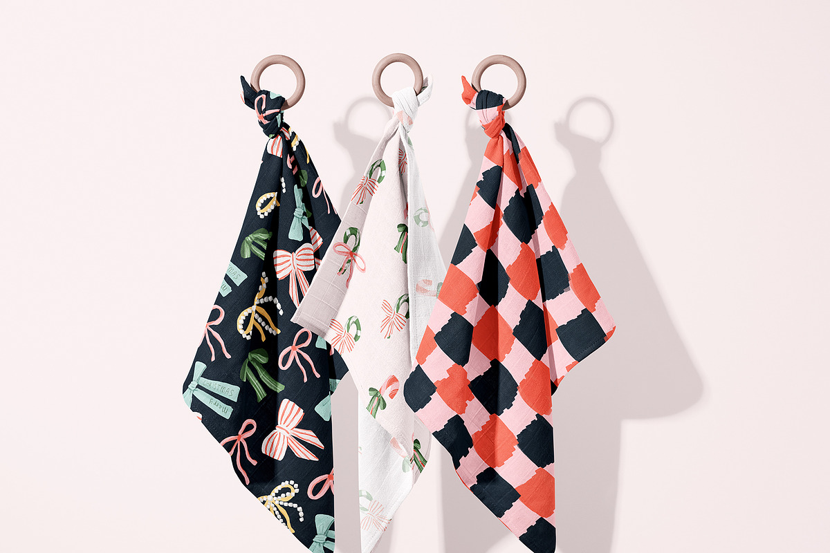 Christmas Seamless Patterns bows, a Pattern Graphic by Pattern + watercolor (Photo 3 of 10)