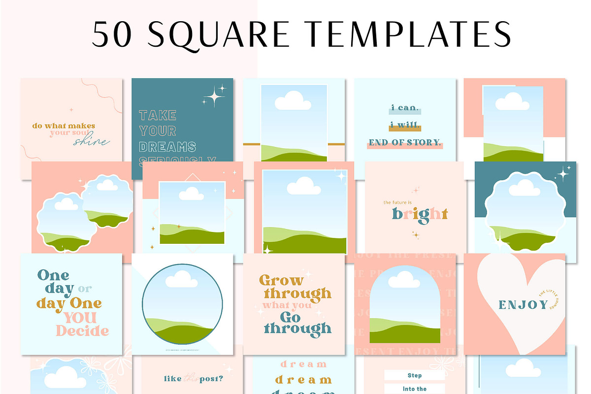Instagram Templates Bright Fun Boho, a Social Media Template by Macarons and Mimosas (Photo 5 of 8)