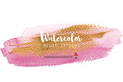 Watercolor brush strokes clip art, an Illustration by SandraGraphicDesign (Thumbnail 4 of 5)