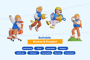 Cute 3D characters, an Object 3D Model by orenjidesign (Thumbnail 4 of 8)