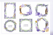 Lavender. Watercolor clip art., a Decorative Illustration by Farida Bik (Thumbnail 6 of 14)