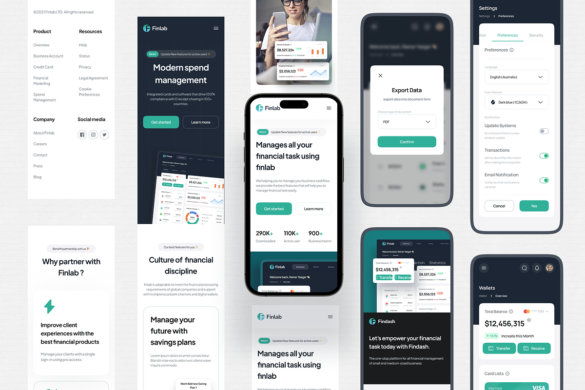 Finlab - SaaS Finance Website UI Kit, an UI Kit Template by pickolabstudio (Photo 6 of 6)