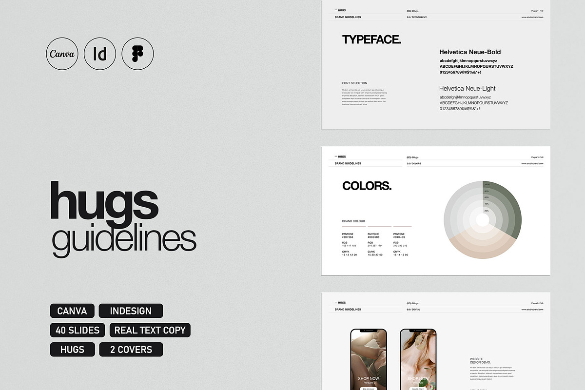 HUGS | Brand Guidelines, a Presentation Template by creathrivestudio (Photo 7 of 15)
