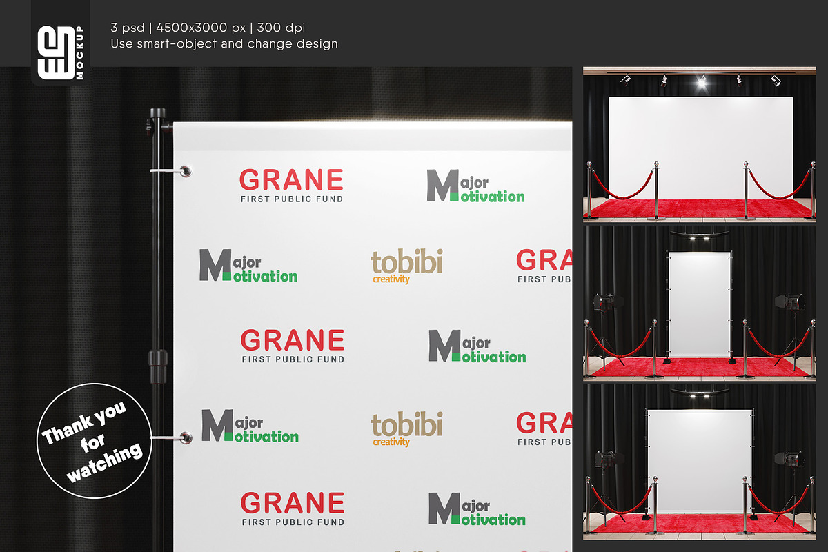 Step And Repeat Banner Mockup, an Advertising Mockup by SD Mockup (Photo 4 of 4)