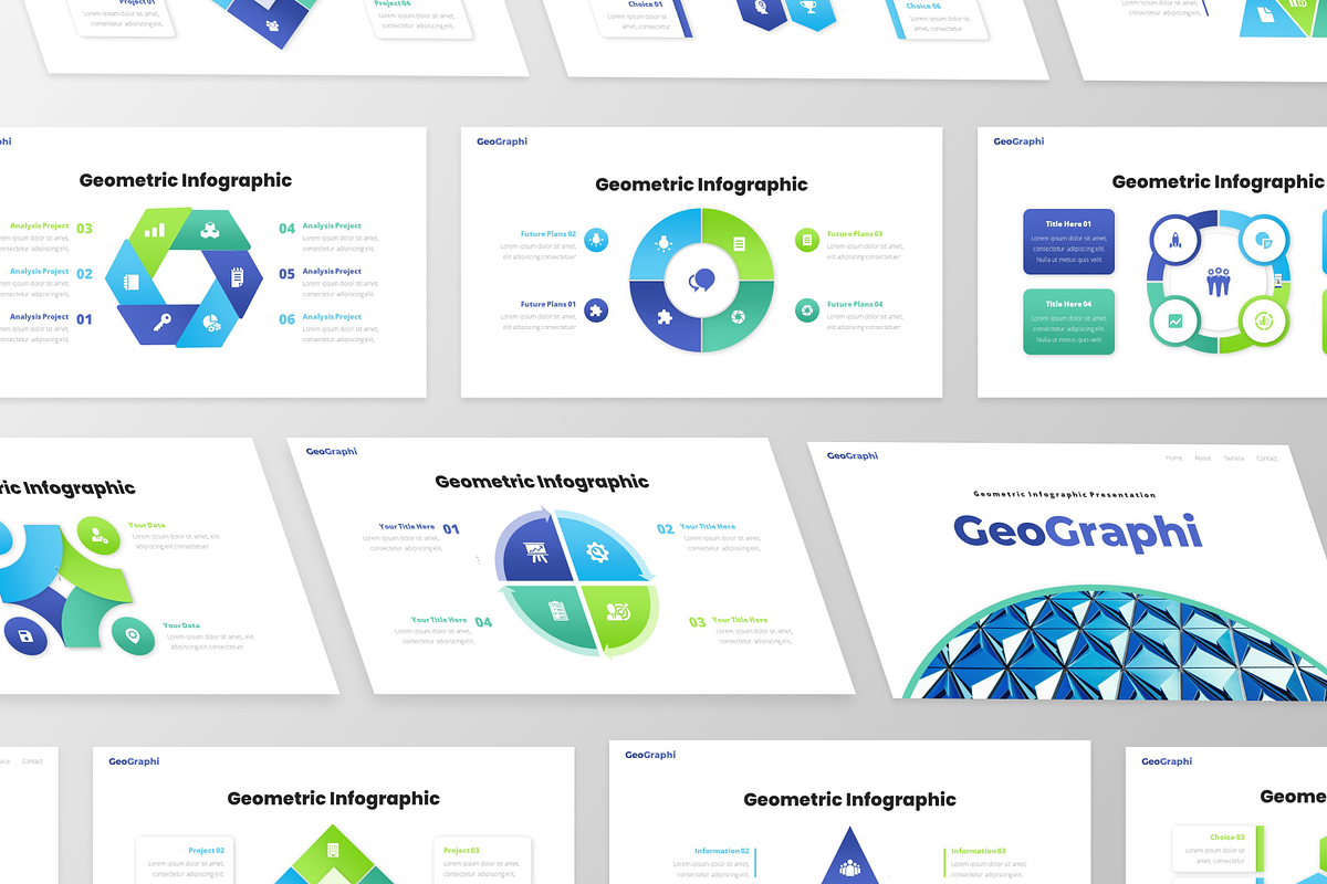 GeoGraphi - Geometric Infographic, a Presentation Template by GraphauseProject (Photo 3 of 6)