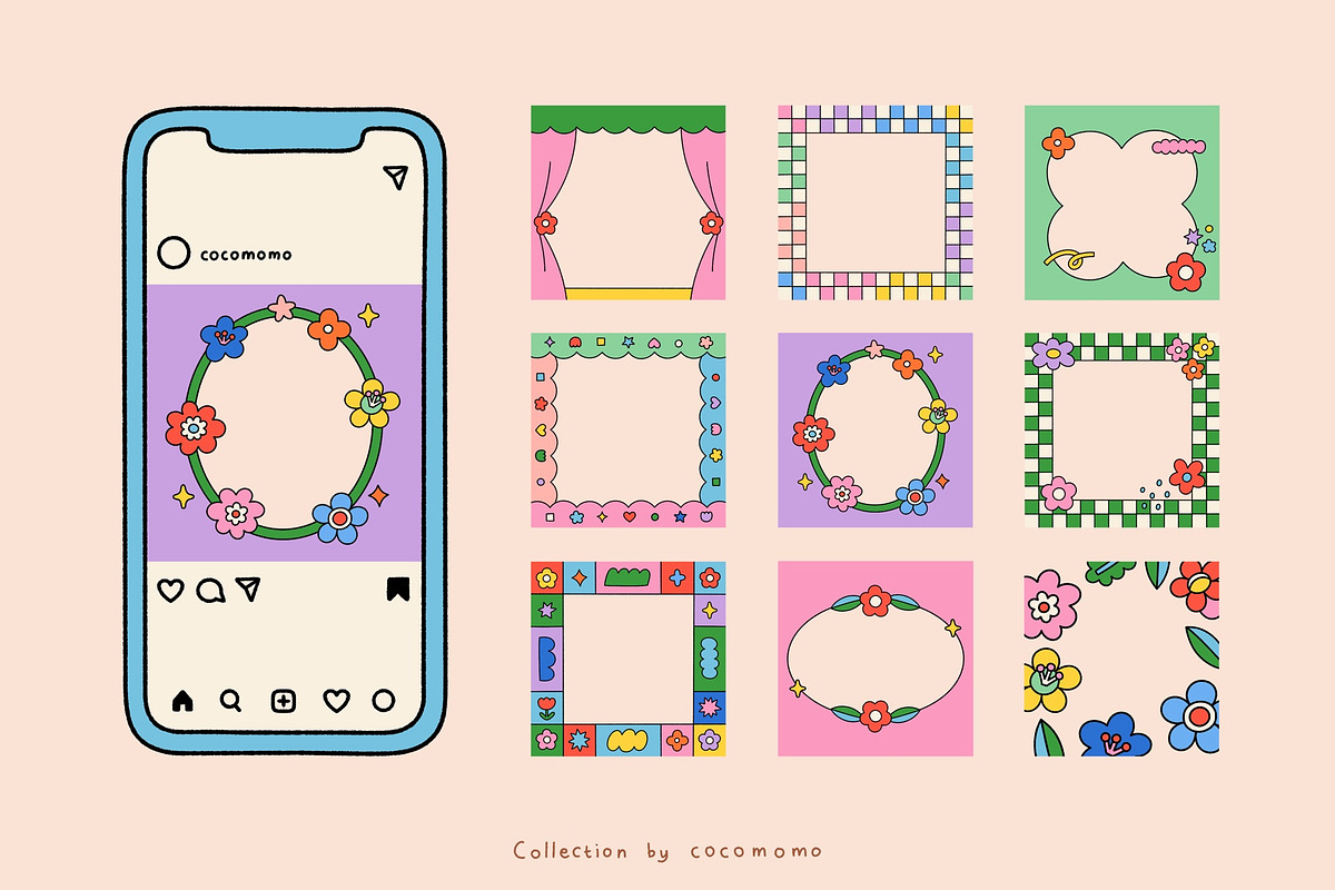Bloom! - Retro Floral Collection, a Background Graphic by cocomomo (Photo 9 of 11)