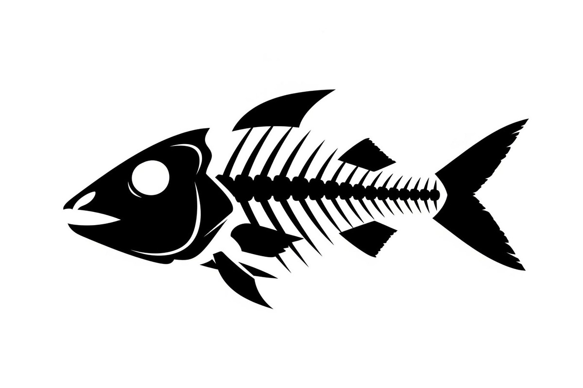 Fish Bone Skeleton Vector Bundle, an Illustration by Designs_River