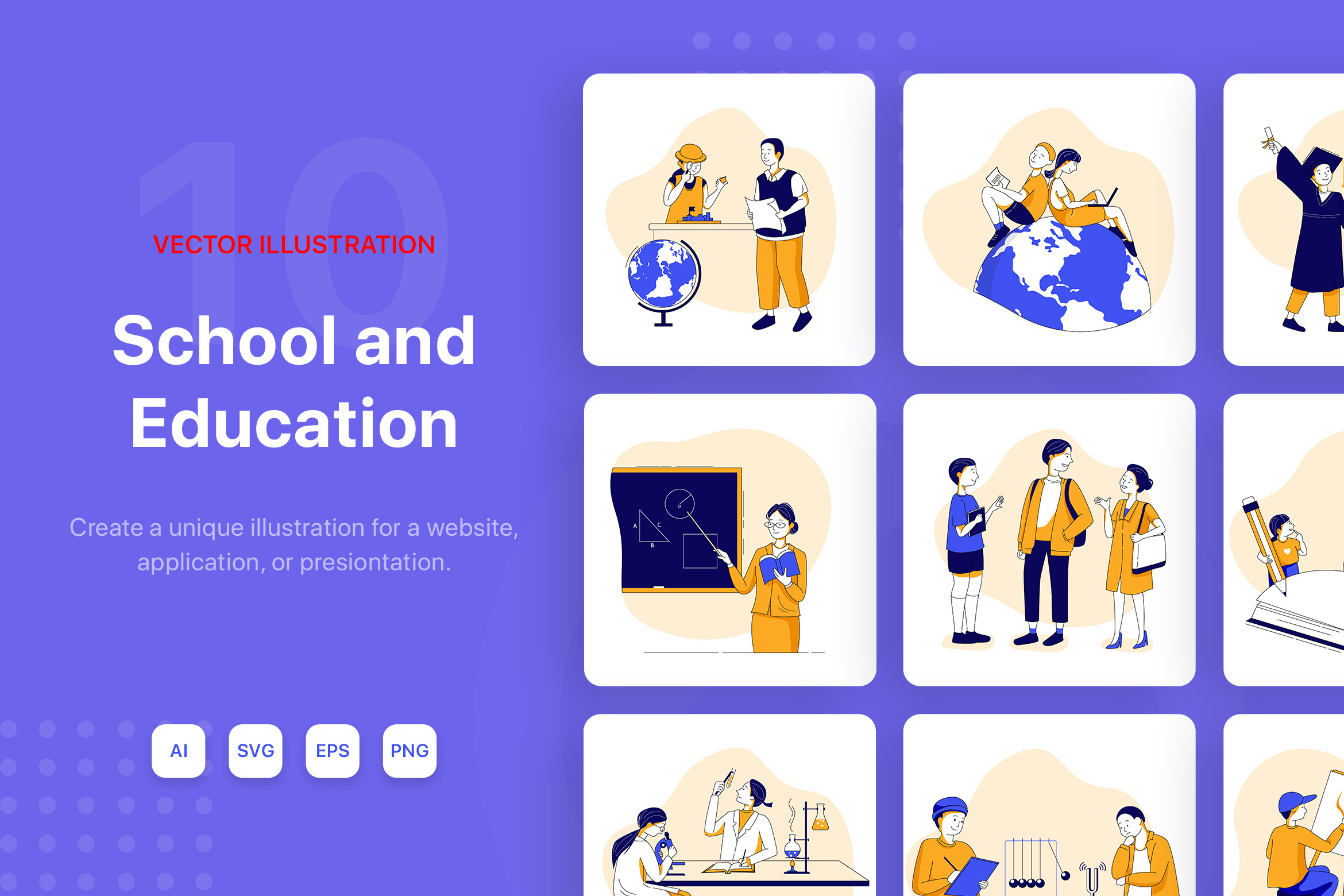 M45_School & Education Illustrations, an Education Illustration by hoangpts