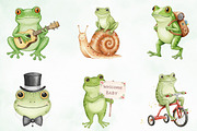 Frog Nursery Clipart Sublimation, an Illustration by Creative Art (Thumbnail 2 of 10)