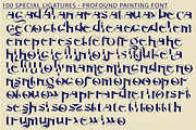 Profound Painting - Ligatures Font, a Sans Serif Font by 177Studio (Thumbnail 7 of 8)