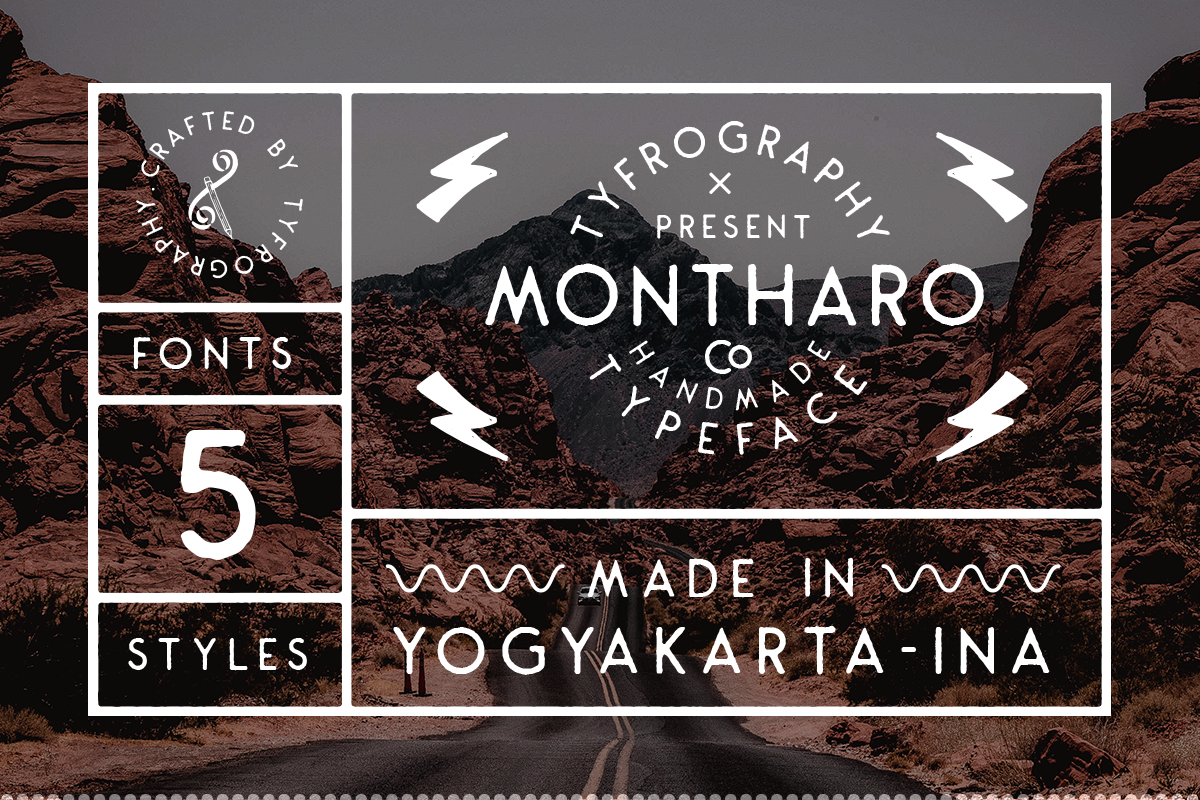 Montharo Typeface + Extras preview 2