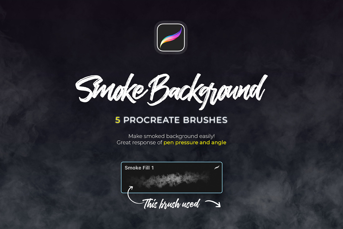 Smoke Procreate Brushes, a Brush Add-On by Andrew Skoch Design (Photo 3 of 9)