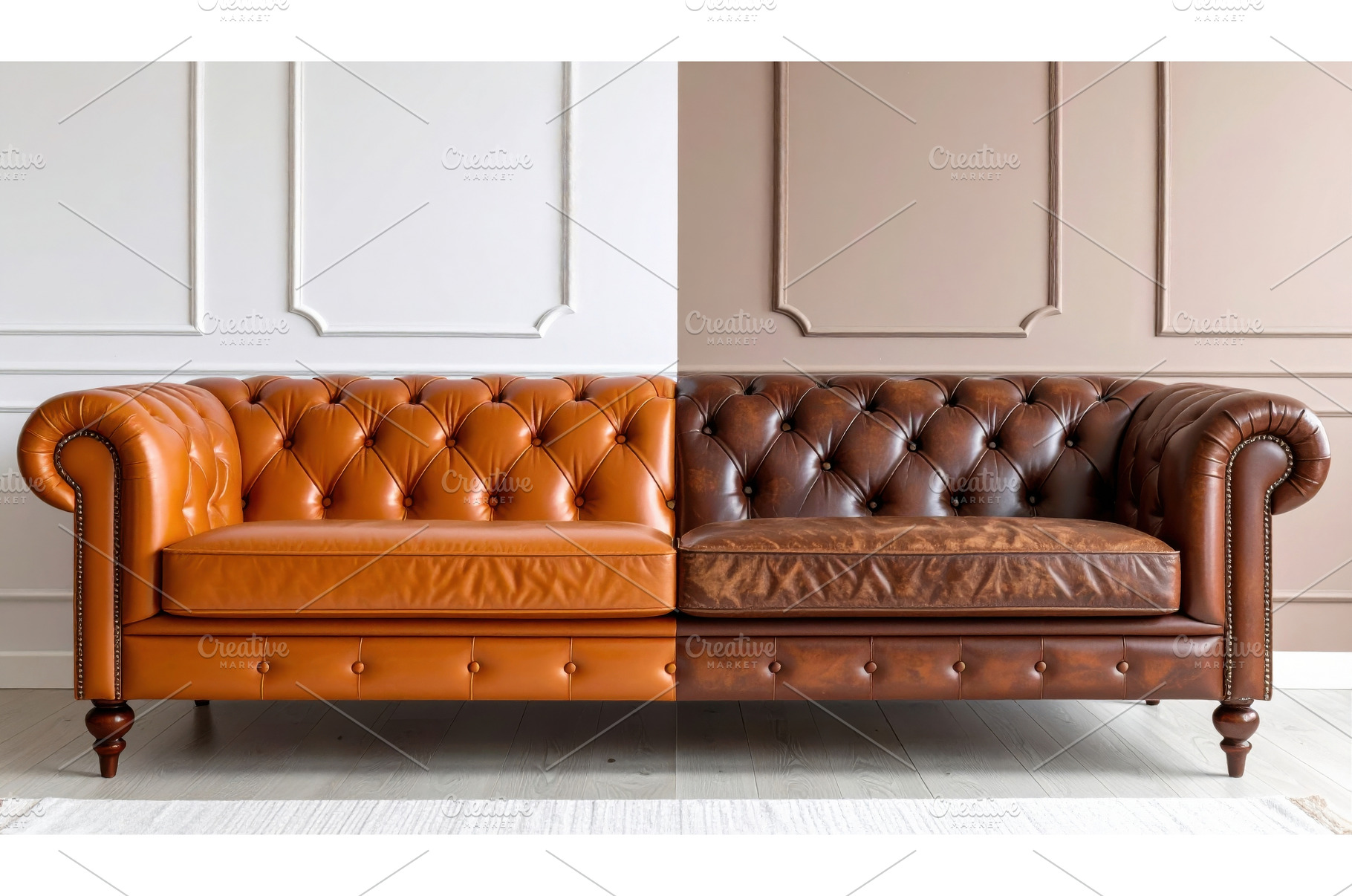 Split-screen leather couch, a Background Photo by Igor Tichonow