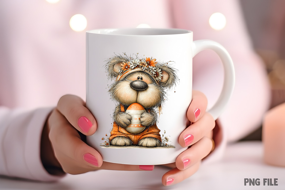 Whimsical Easter Bear Clipart, an Illustration by Craft Nest (Photo 8 of 9)