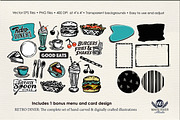 Retro Diner Linocuts, an Illustration by WhiteRiverStudio (Thumbnail 3 of 11)