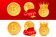 Bitcoin conceptual set, an Object Graphic by Vector beauty (Thumbnail 2 of 3)