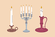 Candles in vintage candlesticks set, an Object Illustration by Good Studio (Thumbnail 8 of 11)