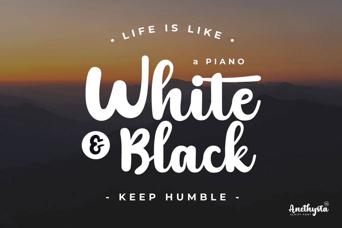 Anethysta, a Script Font by twinstd (Photo 3 of 9)