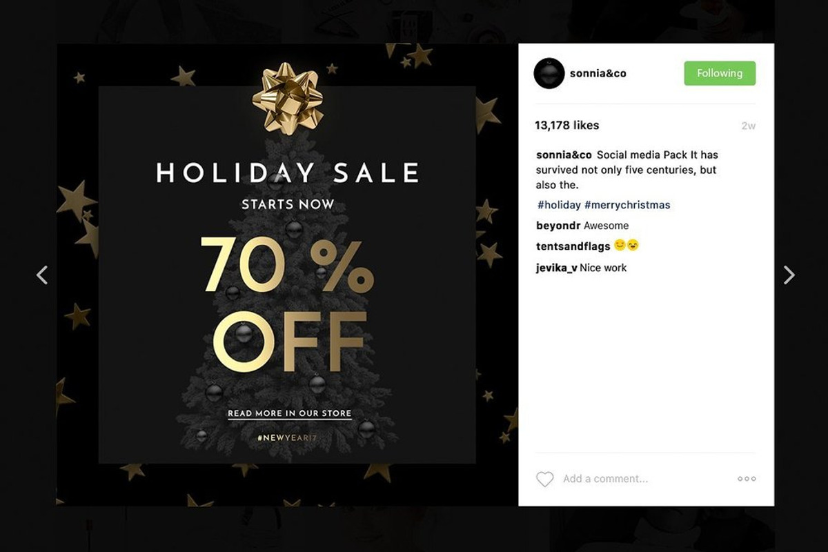Holiday Social Media Pack, a Templates & Theme by Uidea (Photo 4 of 4)
