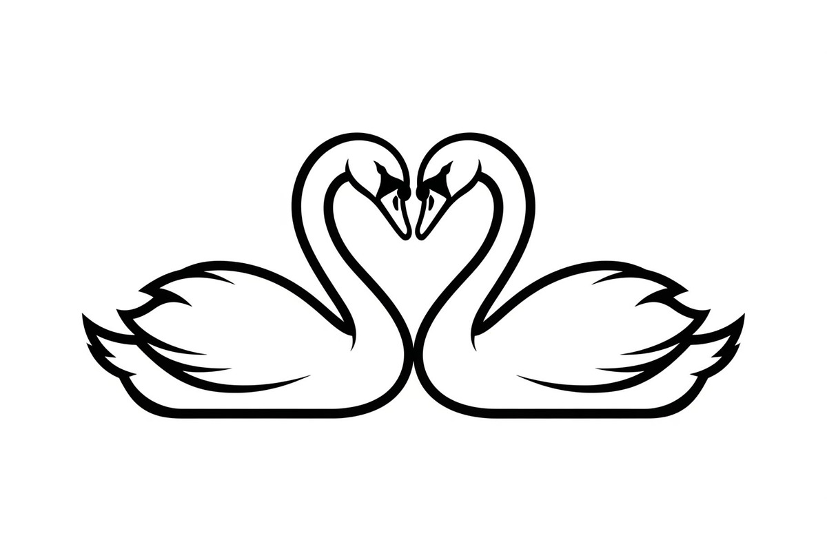 Swan Love Silhouette SVG Bundle, an Illustration by Designs_River (Photo 31 of 31)