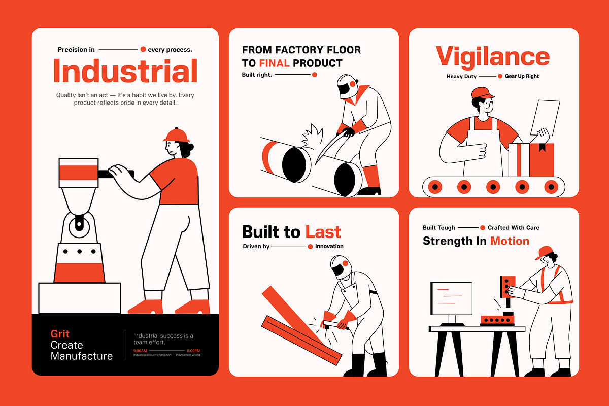 Industrial Illustrations Art, a Person Illustration by Vectors Market (Photo 3 of 10)