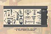 Barbershop Logo Elements Vector, an Illustration by Dawnside Graphic (Thumbnail 4 of 5)