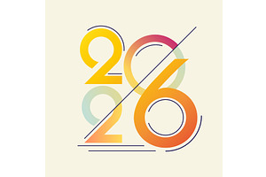 Creative Design to 2026 New Year, a Texture Illustration by JeanBet
