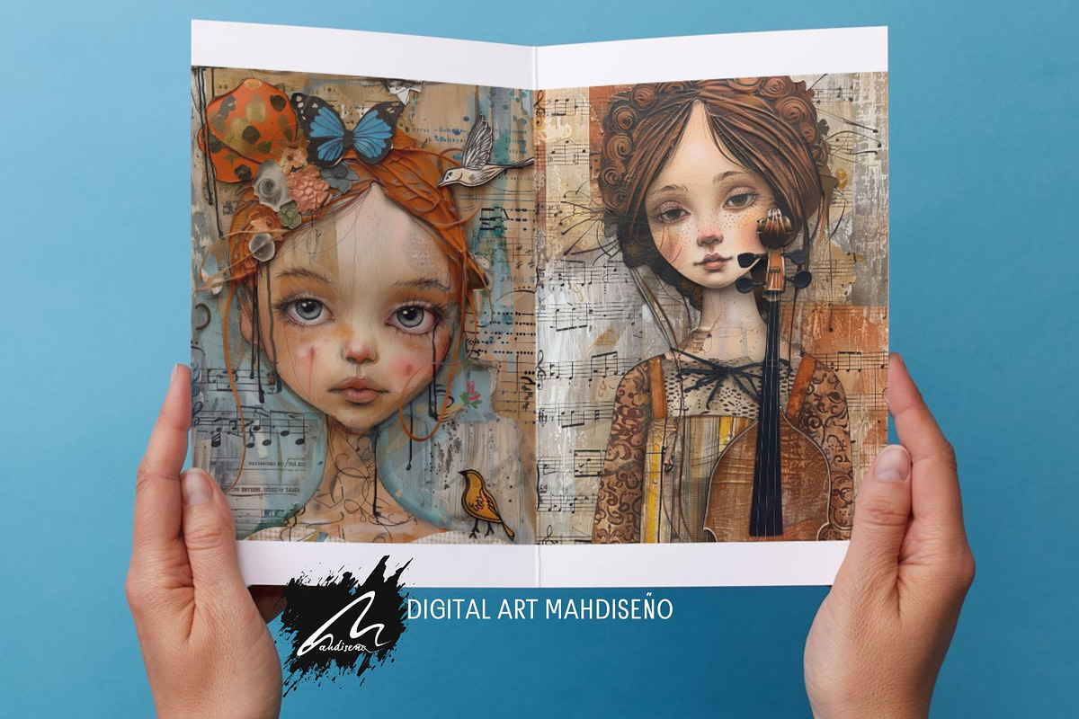 Fall is Here, Whimsical Girl Pages, a Seasonal Illustration by Digital Art Mahdiseño (Photo 8 of 10)