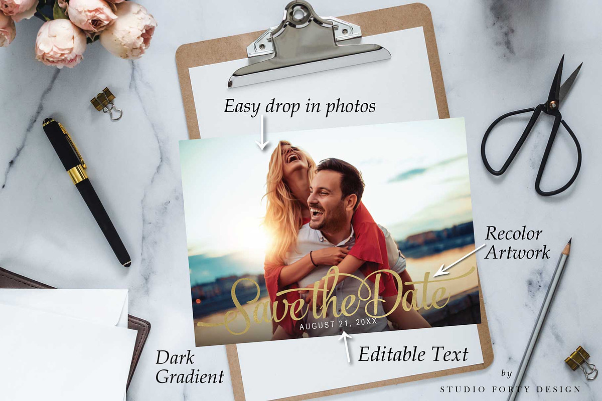 Embrace Save the Date SD104, an Invitation Template by Studio Forty Design (Photo 3 of 4)