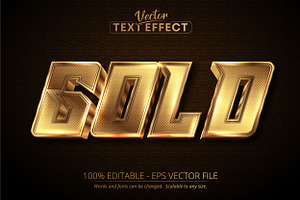luxury gold editable text effect, a Brushes & More by designvectx