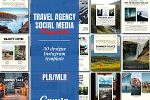 Travel Agent Canva Templates, a Social Media Template by Baleee