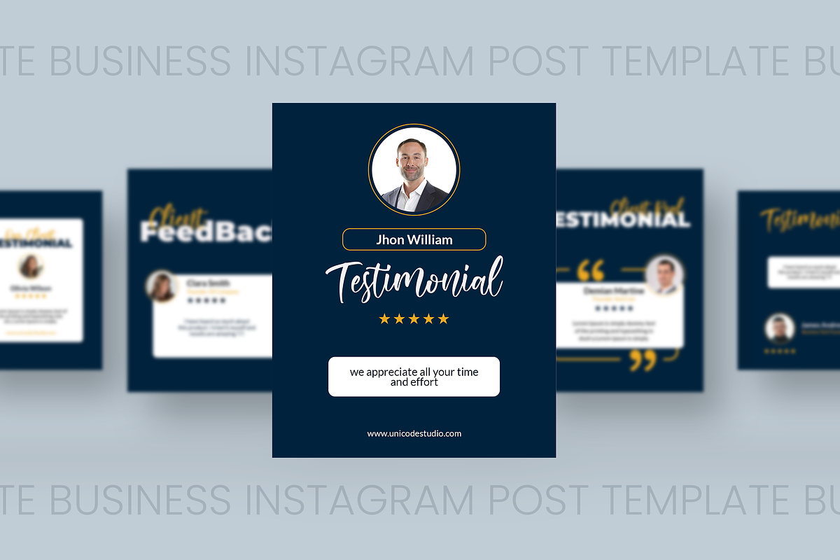 Client Testimonial - Instagram Post, a Social Media Template by UnicodeID (Photo 4 of 5)