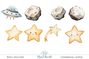 Outer Space Watercolor Clipart, an Illustration by MockupWizard (Thumbnail 3 of 5)