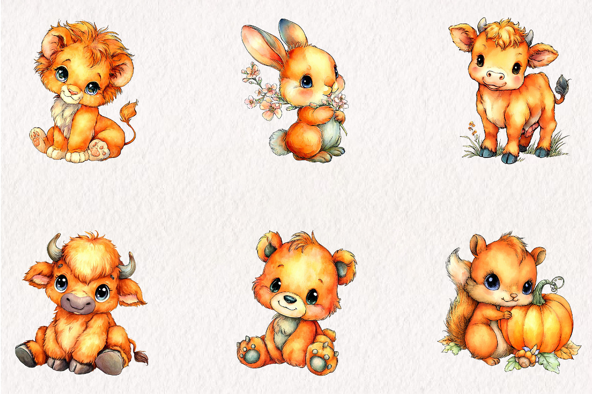 Watercolor Baby Animals bundle, a Seasonal Illustration by CreationArt (Photo 5 of 5)