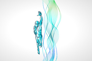 Swimmer silhouette vector