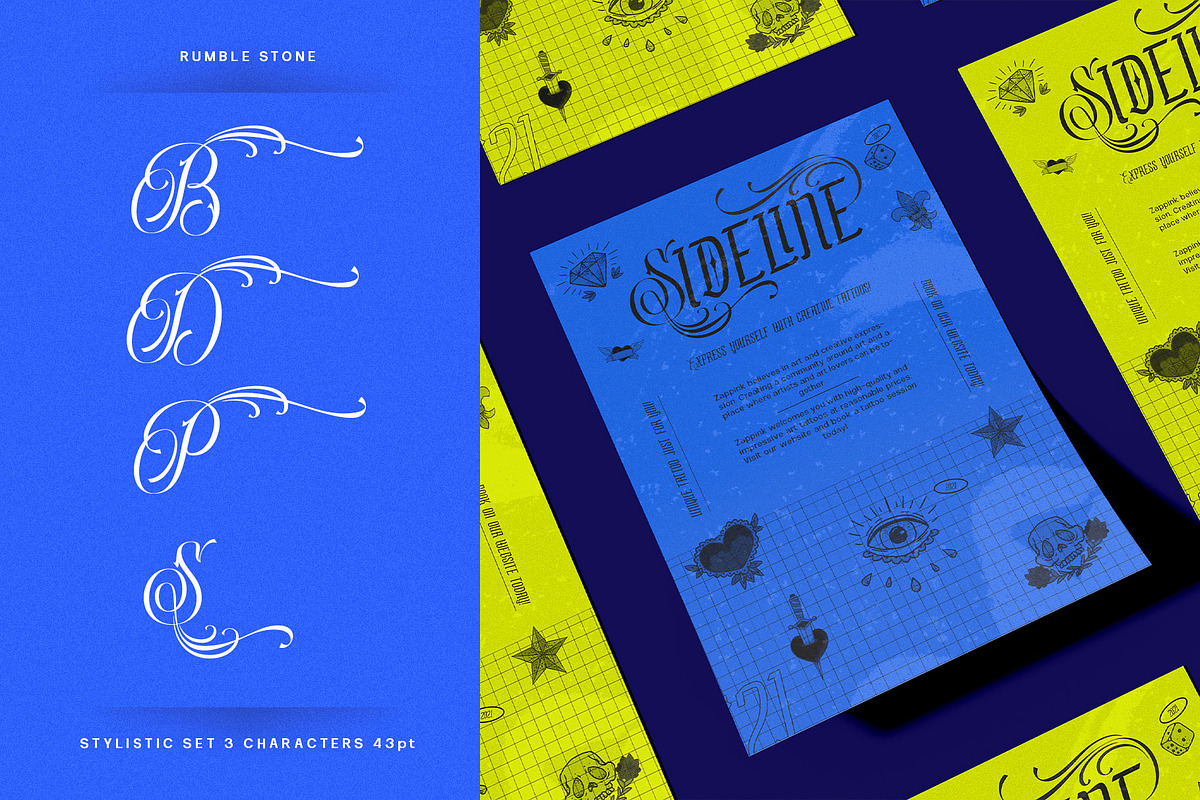 Rumble Stone Typeface, a Blackletter Font by alit design (Photo 7 of 16)