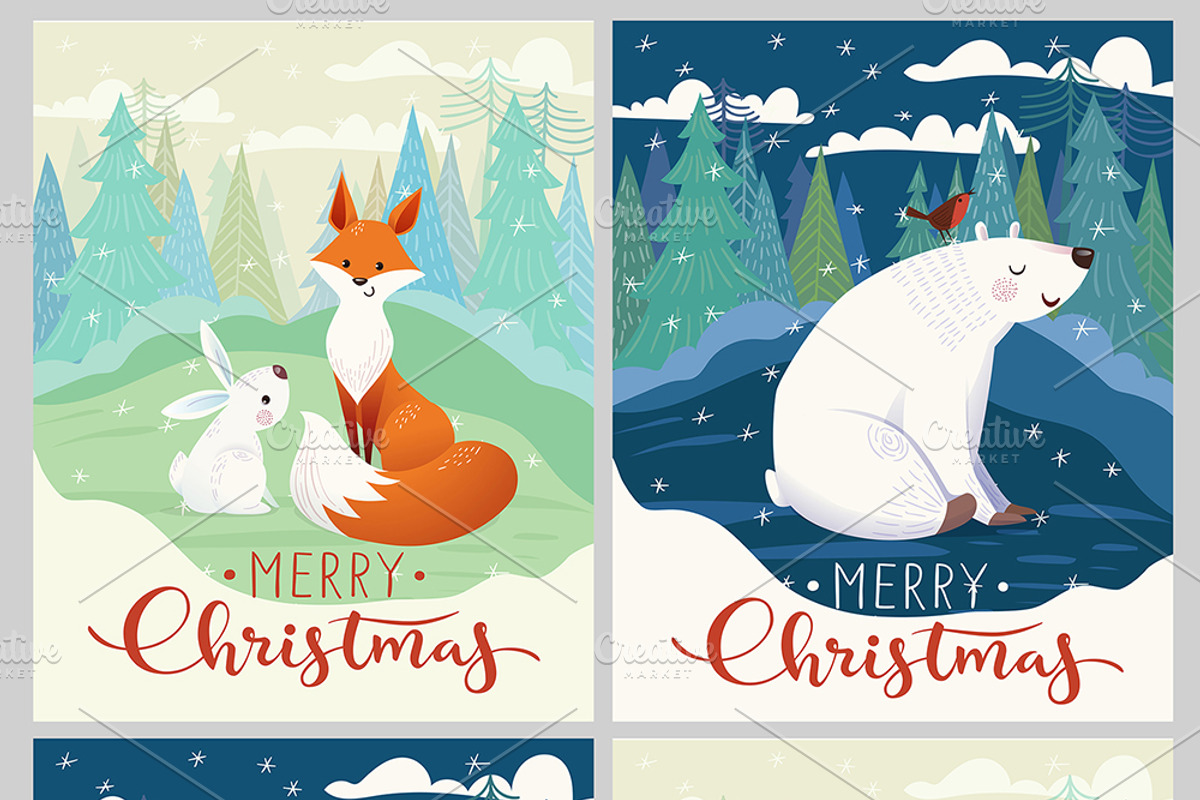 Christmas cards design, an Animal Illustration by Giraffarte (Photo 5 of 6)