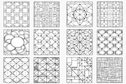 Geometric Pattern Coloring Pages, a Print Template by Made By Ahmed (Thumbnail 2 of 4)