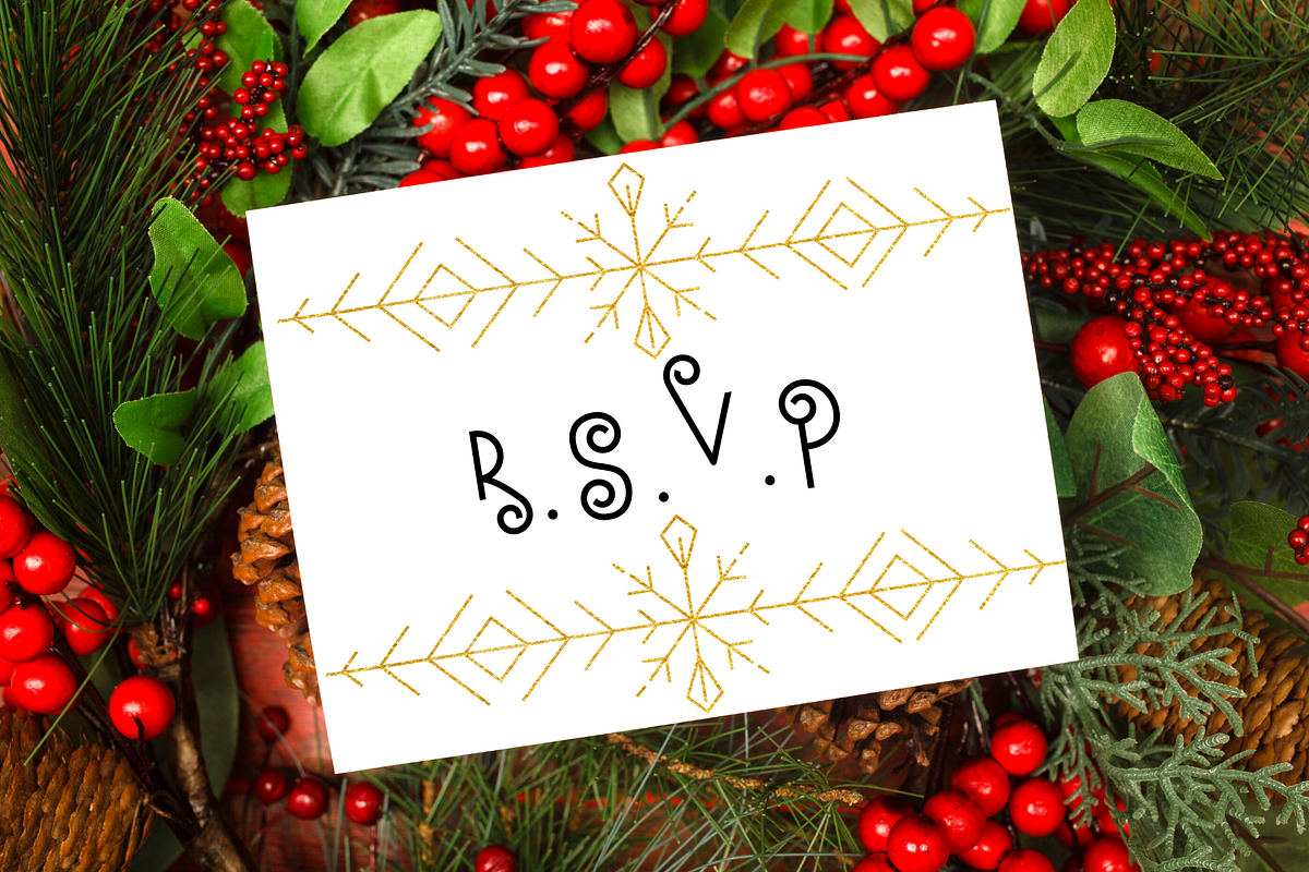Santa's Beard Curly Christmas Font, a Font by Dancing with Ink (Photo 26 of 30)