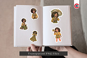 Cute Curly Hair Boho Afro Girls, a Person Illustration by C-Kav (Thumbnail 6 of 14)
