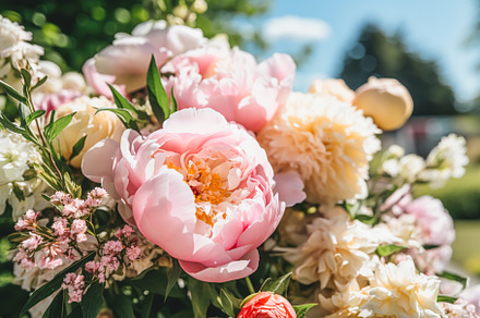 Flower garden, gardening and countryside nature, beautiful peony, a Nature Photo by Anneleven