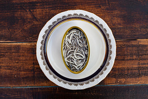 Canister of canned elvers, a Food & Drink Photo by José Manuel Gelpi