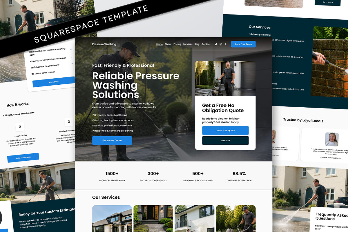 Pressure Washing Squarespace Website, a Squarespace Template by Template Twist Shop (Photo 1 of 10)