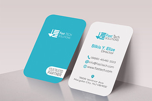 Fast Tech Round Business Card