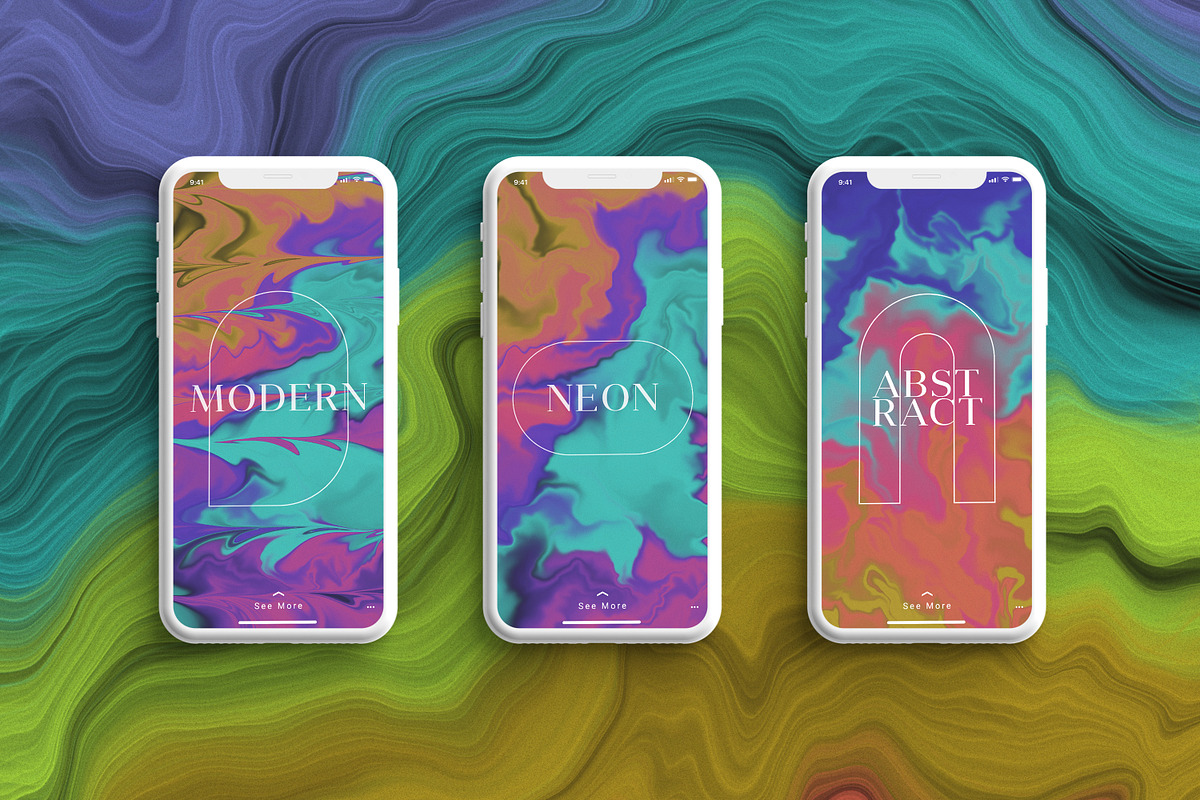 MODERN NEON GRADIENTS & SHAPES, a Pattern Graphic by Creativemaker (Photo 2 of 10)