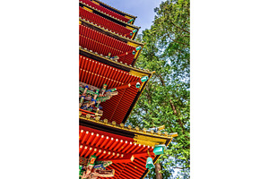 Fivestorey pagoda at toshogu shrine in nikko containing nikko, asia, and japan, an Architecture Photo by Leonid Andronov