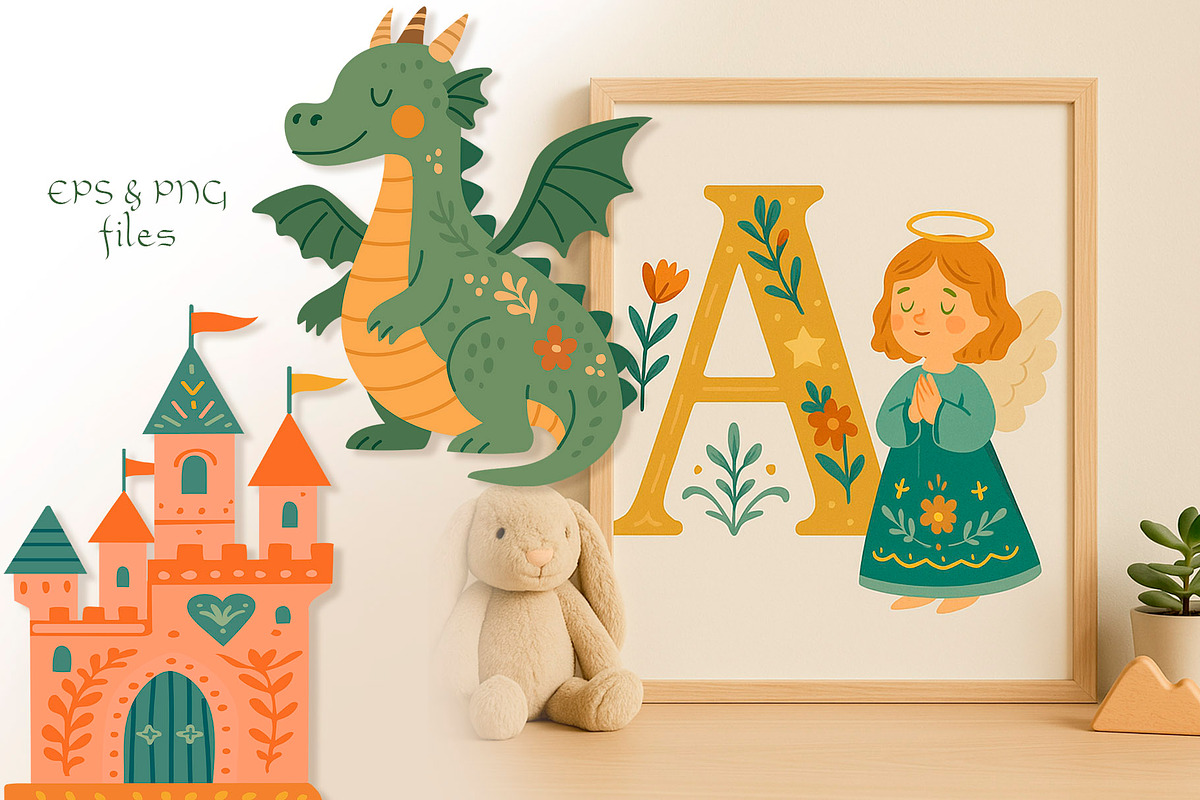 Folk Art: Fairy Tale Kids Alphabet, an Illustration by Astra Menta (Photo 3 of 9)