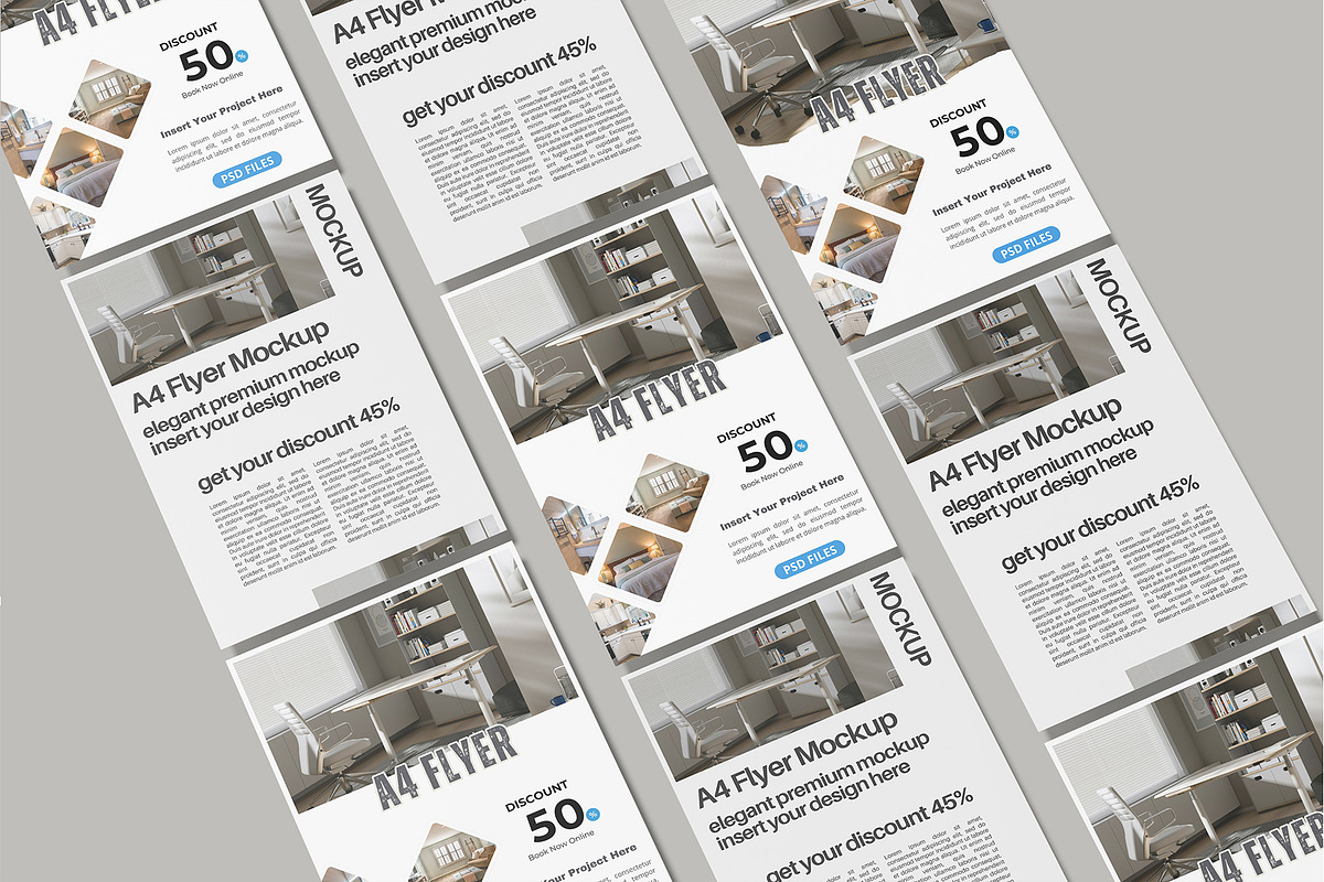 A4 Flyer Mockup, an Advertising Mockup by lamorastudio (Photo 12 of 12)