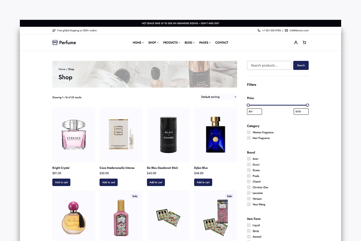Perfume & Fragrance Shop WP FSE Theme preview 2